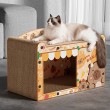 Integrated Cat Scratching Board and Cat Bed
