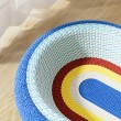 Colored Paper Woven Oval Cat Scratching Board
