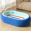 Colored Paper Woven Oval Cat Scratching Board
