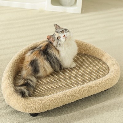 Plush Sofa with Cat Scratching Board