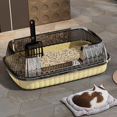 Raised Up Fence Semi Enclosed Litter Box