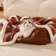 Pet Winter Checkered Blanket