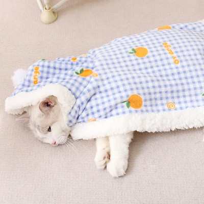 Cat Plaid Plush Blanket