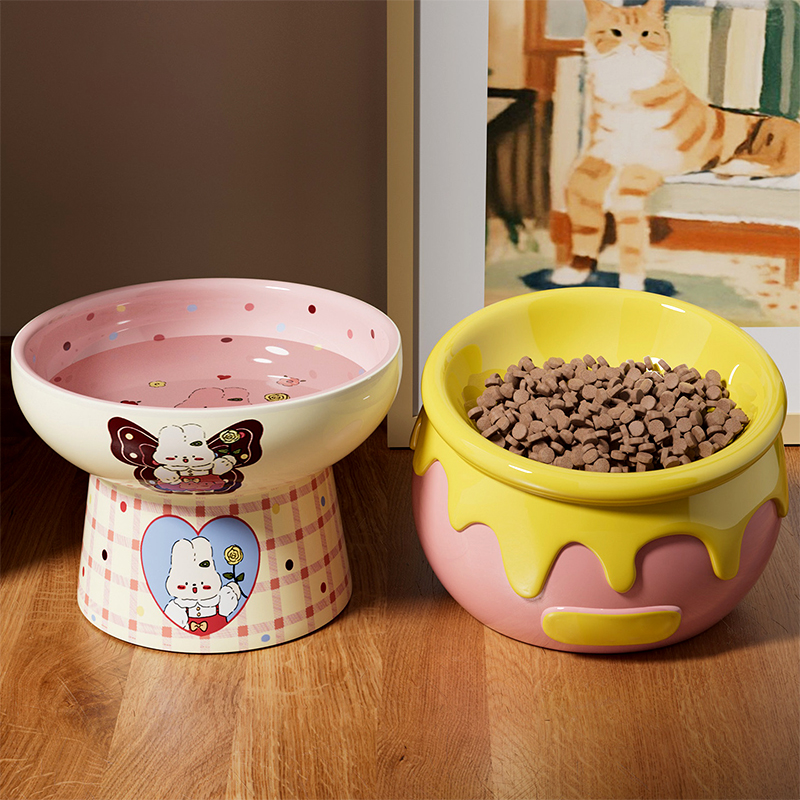 Wide Mouth Tall Legged Pet Bowl