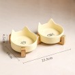 Large Diameter Ceramic Cat Bowl
