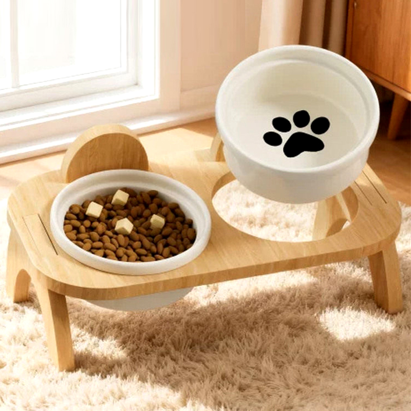 Non Slip Wide Mouth Ceramic Pet Bowl