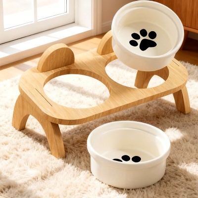 Non Slip Wide Mouth Ceramic Pet Bowl