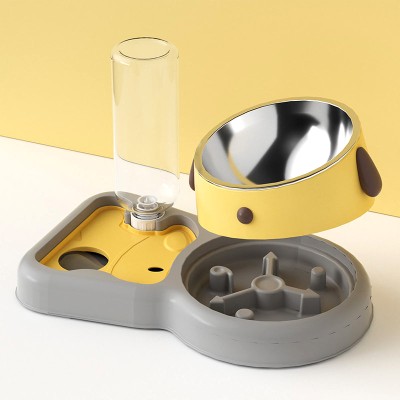 Integrated Food and Water Pet Bowl