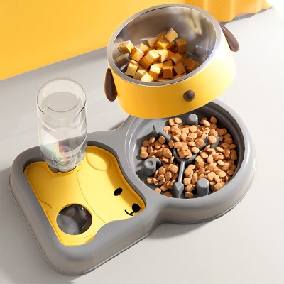 Integrated Food and Water Pet Bowl