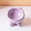 Large Diameter Bow Shaped Ceramic Cat Bowl