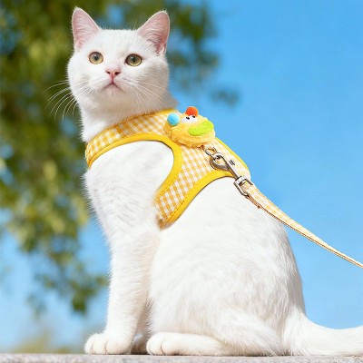 Checkered Vest Style Cat Leash