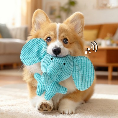 Blue Elephant Dog Toy