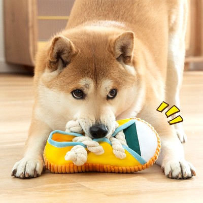 Squeaky Dog Slippers Toy