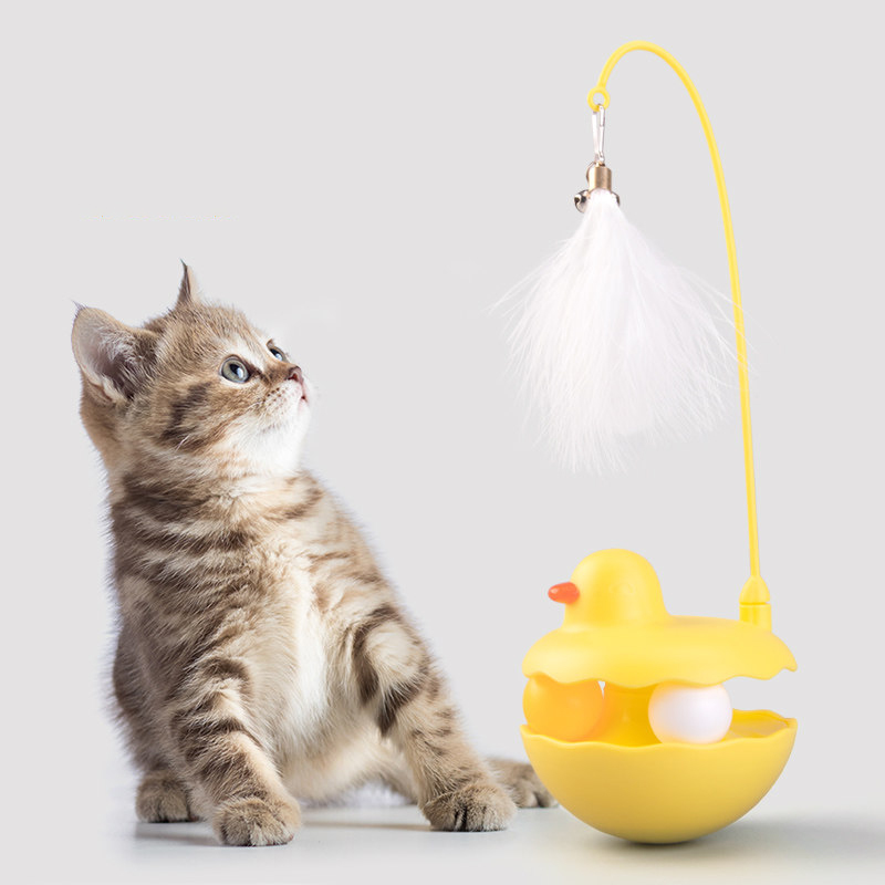 Tumbler Feather Cat Trick