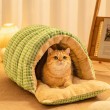 Winter Warm Fully Enclosed Cat Bed