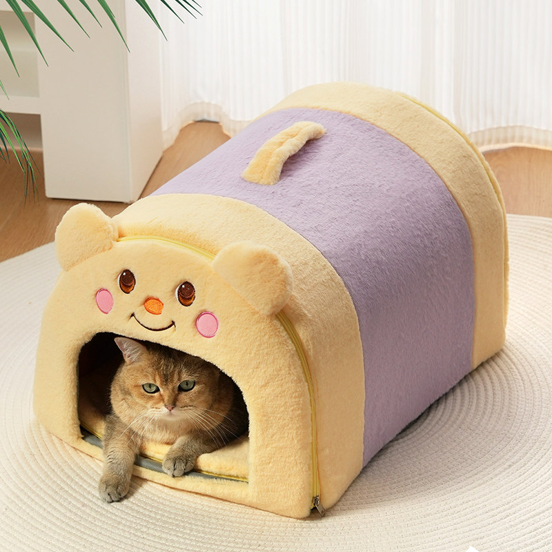 Adorable Bear Shaped Cat Bed
