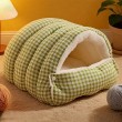 Winter Warm Fully Enclosed Cat Bed