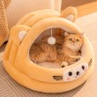 Semi Enclosed Warm and Soft Cat Bed