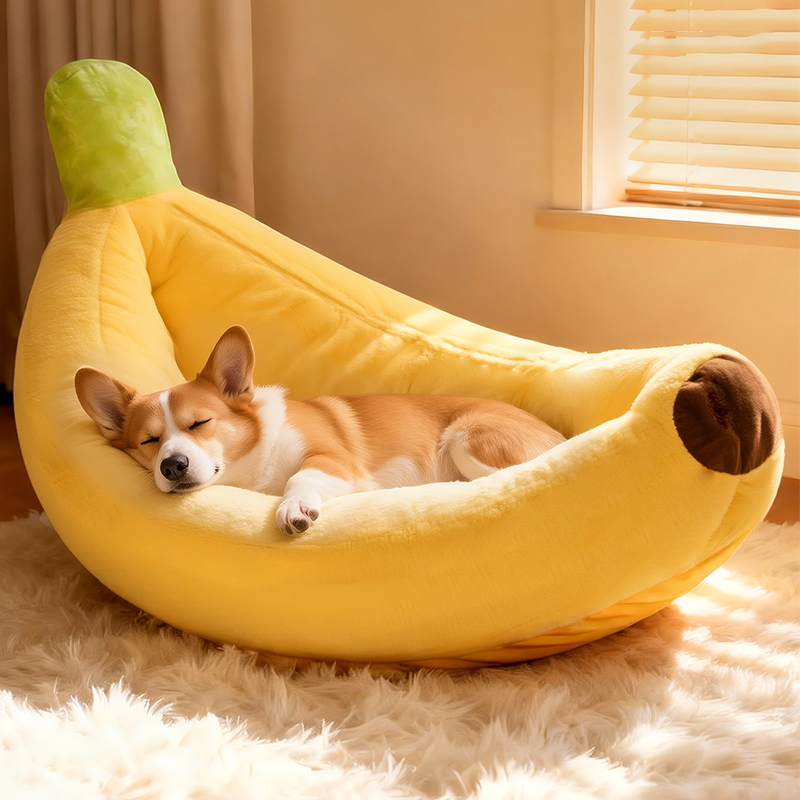 Banana Shaped Dog Bed