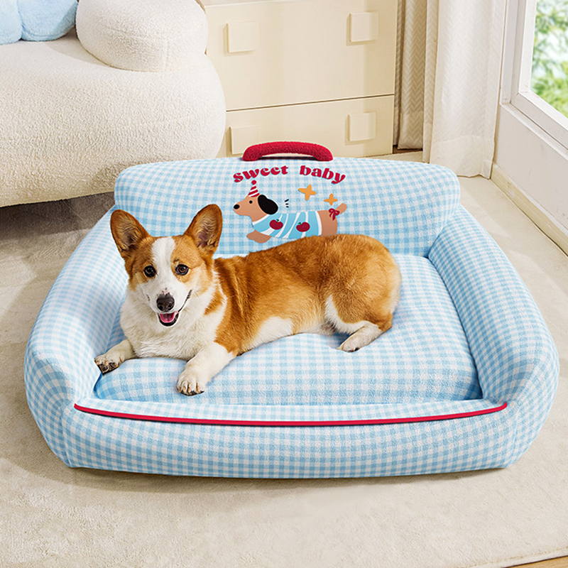 Checkered Pet Sofa Bed
