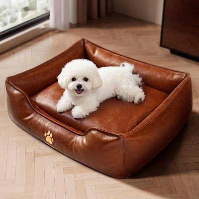 Bite Resistant Leather Pet Bed