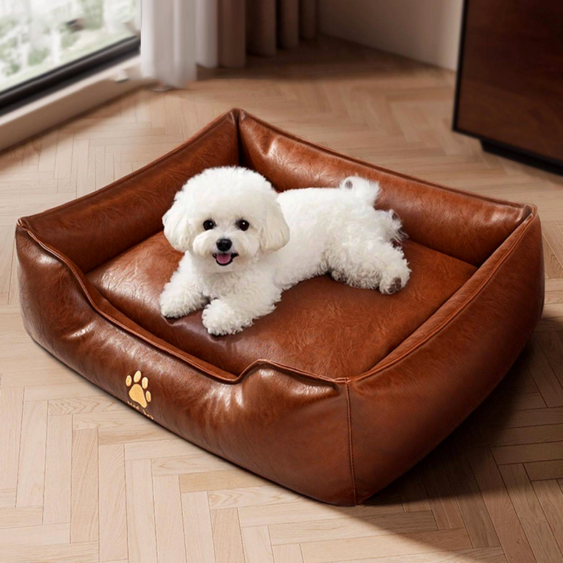 Bite Resistant Leather Pet Bed