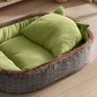 Oval Flannel Dog Bed