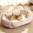 Lace Trimmed Fleece Lined Pet Bed