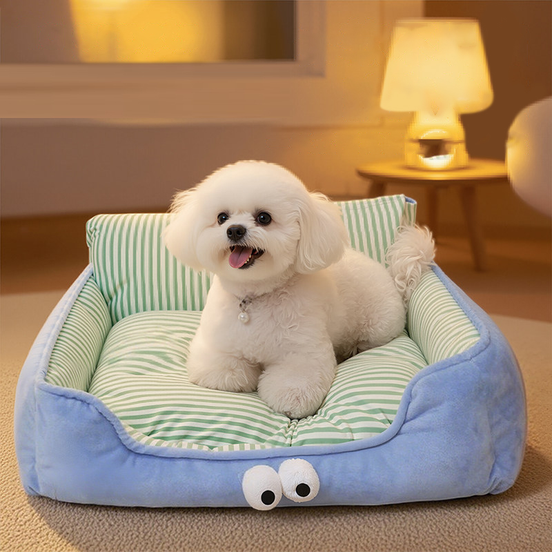 High Back Striped Color-Blocked Sofa Nest